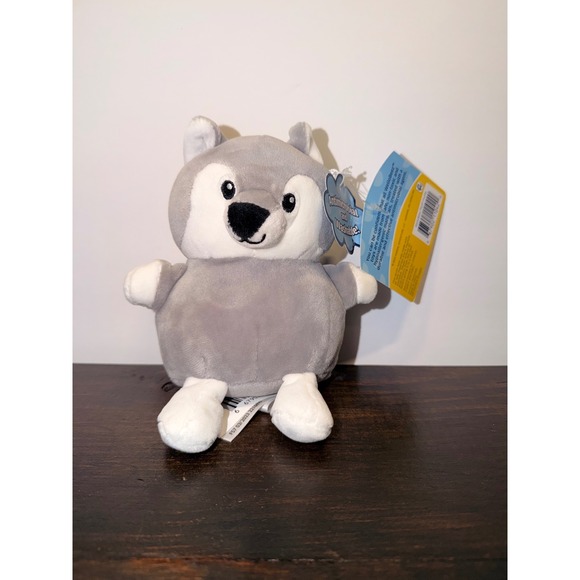 WelloBeez Other - WelloBeez Buds Husky Dog Plush Antimicrobial Washable Grey White Stuffed Animal